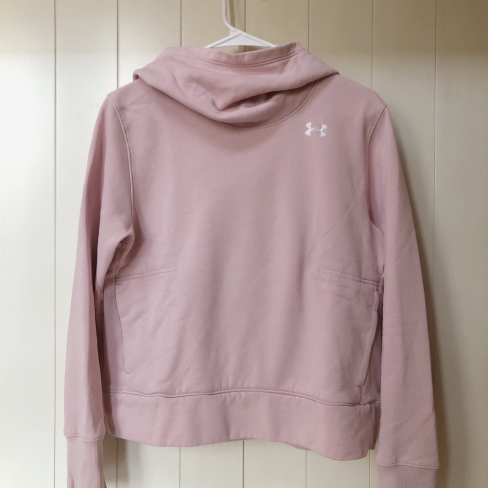 Under Armor Soft Pink Workout Hoodie-SMALL